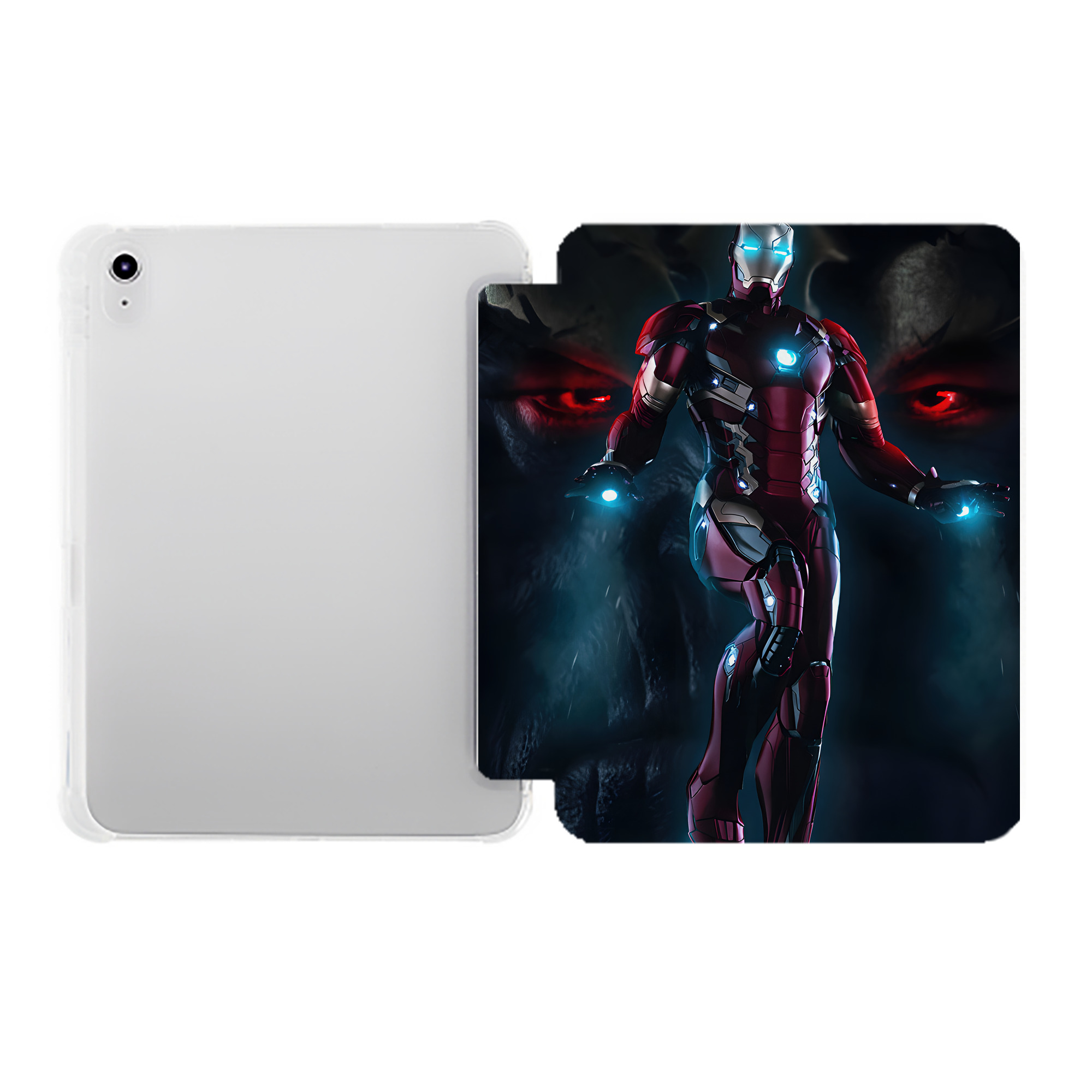 （画像用） アベンジャーズ The Avengers IPad ケース ペン収納付き 三つ折りスタンド PUレザー×シリコン 対応機種9.5/10.5/10.9インチ